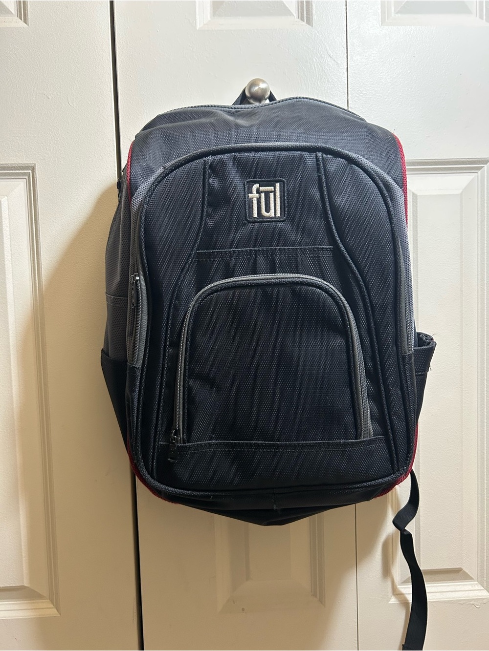 black Ful laptop backpack / hiking travel / multiple compartment